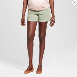 NWT Liz Lange Maternity Shorts Olive Size M